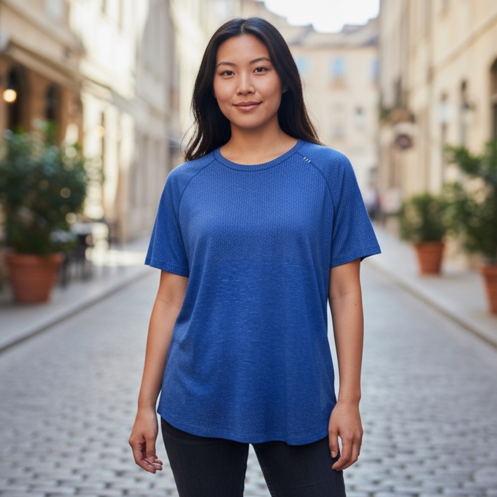 lululemon athletica Blue Short Sleeve Tee